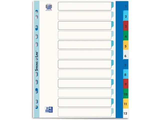 Elba Tabbladen 12-delig 1-12 A4+ 11-Gaats Assorti (Voor Showtassen)