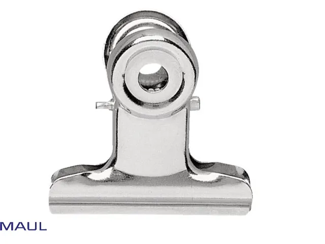 Papierklem MAUL Bulldog 70mm capaciteit 40mm zilver