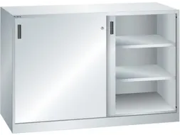 schuifdeurkast 1000x1500x580mm 4xStalen bodem RAL7035