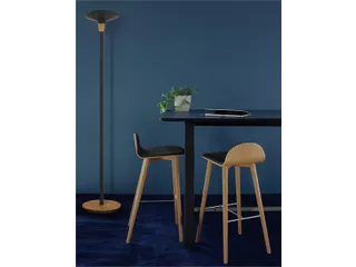 Vloerlamp Unilux Baly led bamboe zwart - 4