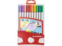 Pen 68 brush, ColorParade rood-grijze, 20 stuks
