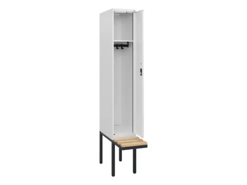 locker met bank,HxBxD 1950x300x815mm,1vak,vak B 300mm,cilinderslot