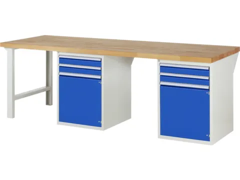 établi HxlxP 890x2500x900mm plateau hêtre force 750kg