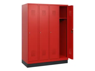 schoollocker,HxBxD 1630x1200x500mm,4vak,vak B 300mm,cil.-slot,sokkel - 1