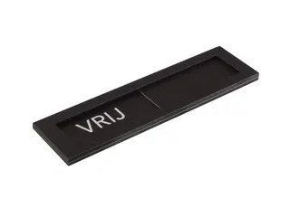 Premium Schuifbord Zwart Wit Vrij Bezet 150x40mm - 4