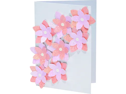 Glitterkarton Folia 50x70cm 300gr 15 vel 15 kleuren