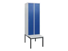 locker met bank,HxBxD 1950x600x815mm,2vak,vak B 300mm,cil.-slot