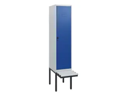 locker met bank,HxBxD 1950x400x815mm,1vak,vak B 400mm,draaigrendel