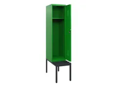 locker met bank,HxBxD 1950x400x815mm,1vak,vak B 400mm,cilinderslot