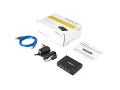 4-poort SuperSpeed USB 3.0 Hub Zwart
