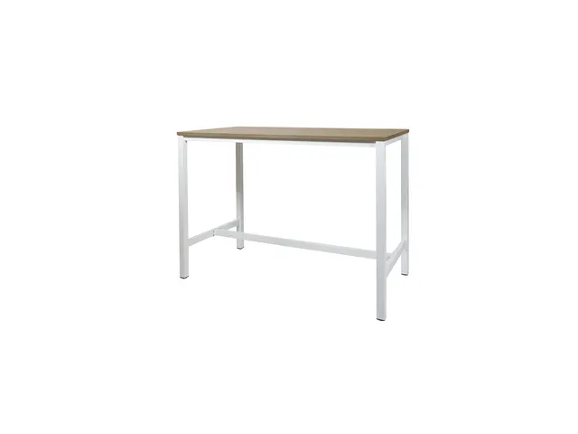 Domino Basic Statafel 160x80x110cm Havana kers Onderstel Wit