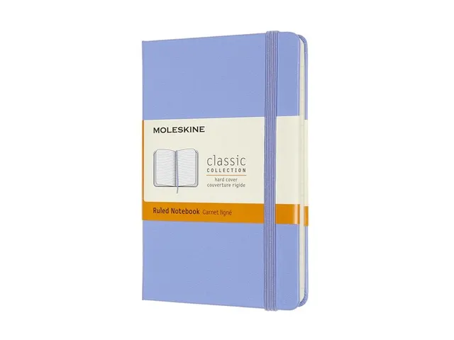 Notitieboek Moleskine pocket 90x140mm lijn hard cover hydrangea blue