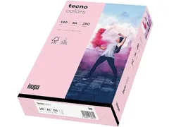 Inapa Tecno colors Gekleurd papier A4 Lichtroze 160 gram 250vel