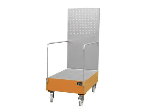 Verrijdbare Opvangbak,V. 2X200L Vat,Opvangvol. 215L