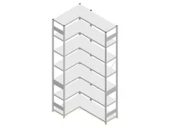 Hoekstelling Hxbxd 3000x1060/1415x435mm Veldlast 900kg 2x7legborden