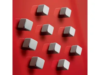 Magneten Sigel voor glasbord set 10stuks zilverkleurig C5 sterk 10x10x - 4