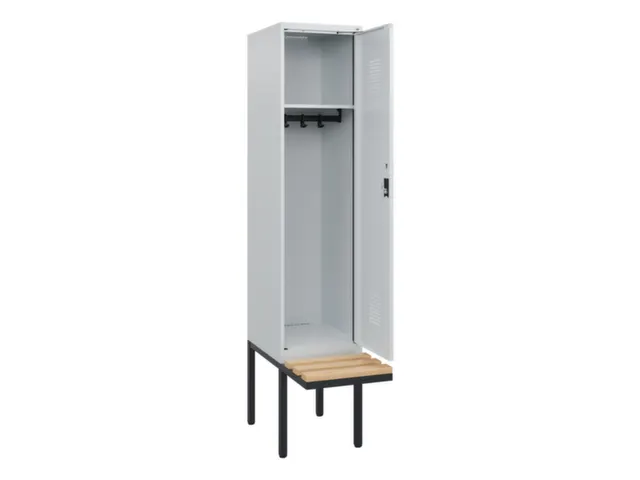 locker met bank,HxBxD 1950x400x815mm,1vak,vak B 400mm,cilinderslot