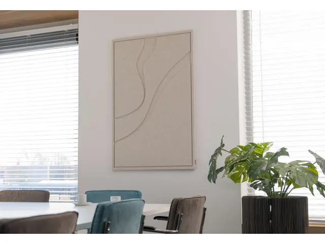 Acoustic Art FLOW Large 120x80cm Beige Akoestisch kunstwerk Organisch
