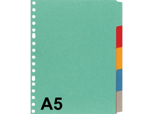 Tabbladen Kangaro A5 17-gaats P505M 5-delig assorti karton
