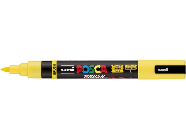 Uni Posca paintmarker PC-5BR 1 - 4 mm penseel geel