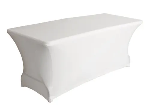 Hoes voor Tafel Wit Stretch Rechthoekig 180x75x74 cm
