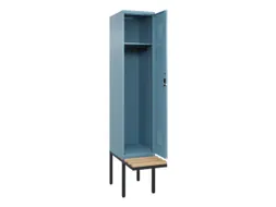 locker met bank,HxBxD 2120x400x815mm,1vak,vak B 400mm,cilinderslot
