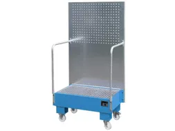 verrijdbare opvangbak,v. 2x60l vat,opvangvol. 60l,HxBxD 1685x890x570mm