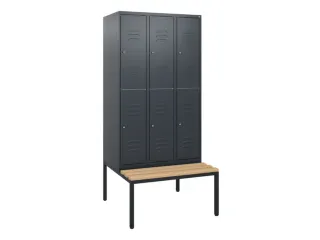 Dubbeldekse dekenkist,HxBxD 1950x900x815mm,3x2vak.,vak B 300mm - 1
