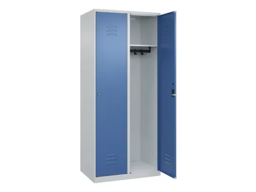 locker,HxBxD 1850x800x500mm,2vak,vak B 400mm,cil.-slot,staand op vloer