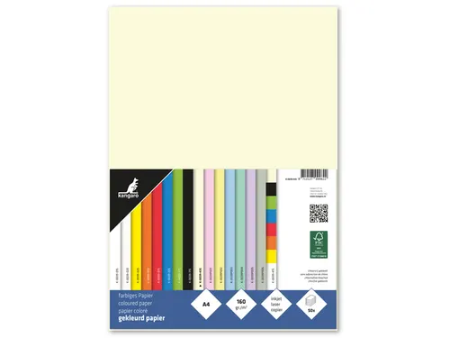 papier Kangaro A4 160 gram pak a 50 vel beige