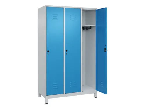 locker,HxBxD 1950x1200x500mm,3vak,vak B 400mm,draaigrendel,voeten