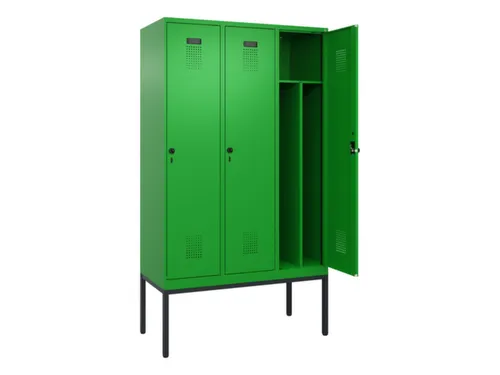 locker voor scheiding van kleding,HxBxD 2120x1200x500mm,3vak