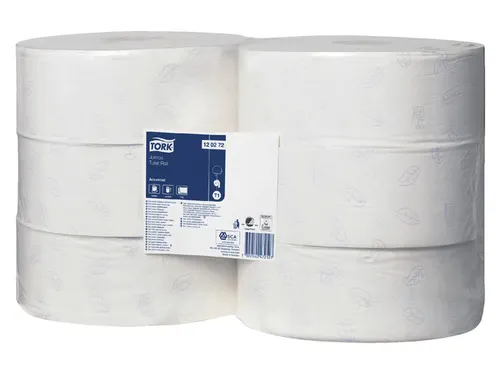 Toiletpapier Tork 120272 T1 Jumbo 2-laags Wit Advanced