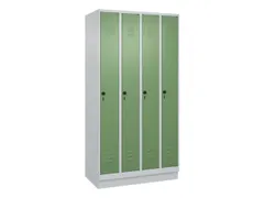 locker,HxBxD 1950x1000x500mm,4vak,vak B 250mm,draaigrendel,sokkel