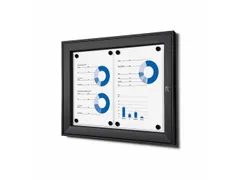 Vergrendelbaar Mededelingenbord Indoor/ Outdoor 2xA4 Zwart