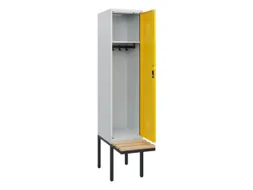 locker met bank,HxBxD 1950x400x815mm,1vak,vak B 400mm,cilinderslot