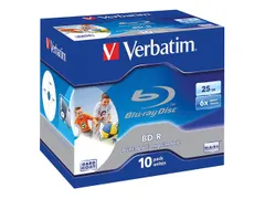 Verbatim Bd-R 25Gb 6X (10) Jc Worm 43713 Jewel Case