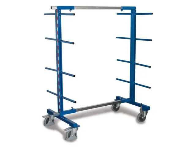 Draagarmwagen 400kg Dubbelzijdig 2 Staanders 16 Liggers Ral5010