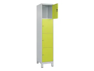 lockerkast,HxBxD 1950x400x500mm,1x4vakken,vak B 400mm,cil.-slot,voeten - 1