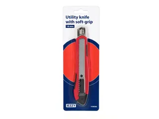 Snijmes IEZZY 18mm kunststof met softgrip inclusief 1 mesje - 3