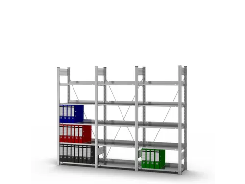 Inhaakstelling Aanbouwveld Hxbxd 1750x760x335mm 5Legborden Verzinkt