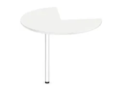 aanbouwtafel,i.h.v.,HxØ 720-840x1000mm,driekwartrond,Bl-wit