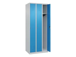 locker,HxBxD 1850x750x500mm,3vak,vak B 250mm,cil.-slot,staand op vloer - 2