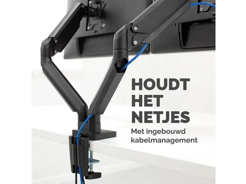 Monitorarm Fellowes Platinum Series dubbel horizontaal zwart