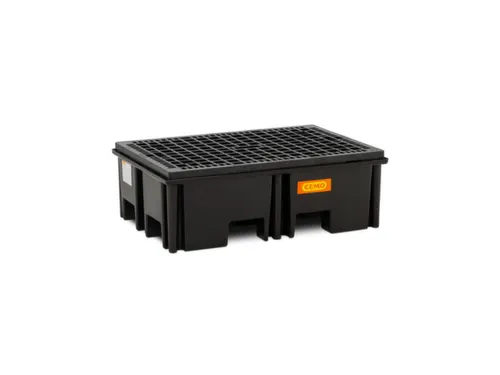 PE-opvangbak,v. 2x200l vat,opvangvol. 220l,HxBxD 390x1230x830mm