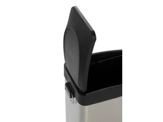 Rechthoekige Pedaalemmer 15 Liter Mat Rvs - 4