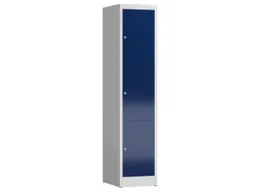 Lockerkast 1800x415x500mm 1x3 vakken cilinderslot, sokkel, RAL5010