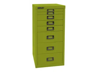 kantoor-ladekast HxBxD 590x279x380mm 8 laden romp + front groen staal - 3