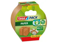 Verpakkingstape Tesapack papier ecoLogo 38mmx25m Bruin