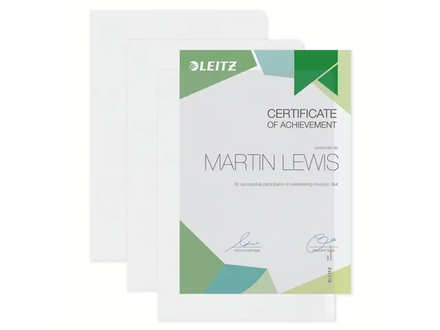 Insteekmap L-map Leitz 4060 Premium A4 0.11mm Pp Extra Sterk Generfd